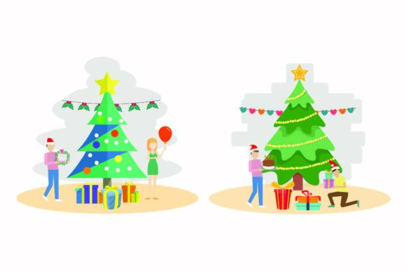 Christmas Gift Decoration Vector Set – Graphics & Illustrations for Digital Sellers