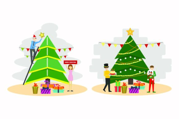 Christmas Light Decoration Vector Set: Graphics & Illustrations for Festive Editorial Design