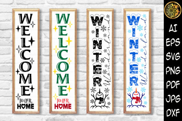 Christmas Porch Sign SVG Set 3: Graphics & Illustrations