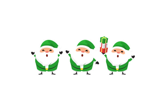 Christmas Santa Character Set: Graphics & Illustrations