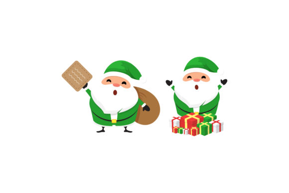 Christmas Santa Character Vector Set 27: Festive Graphics for Cricut & Handmade Business