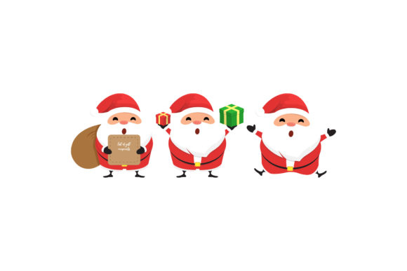 Christmas Santa Character Vector Set 7 Graphics Review