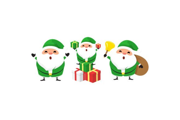 Christmas Santa Character Vector Set 9 Graphics Review