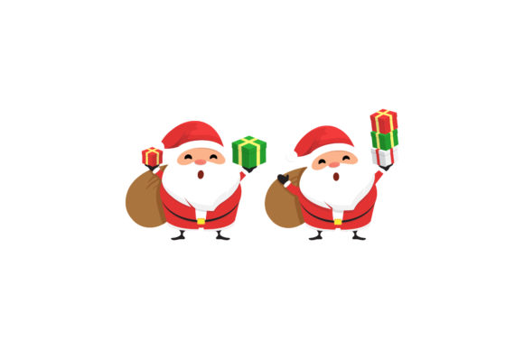 Christmas Santa Design Sets Illustration: Graphics Review