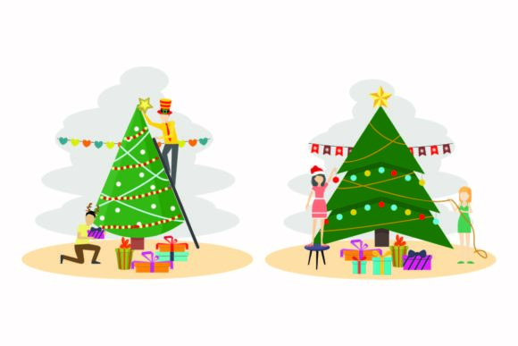 Christmas Tree Winter Decor Gift Set Graphics