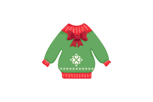 Green Christmas Sweater Graphics and Illustrations