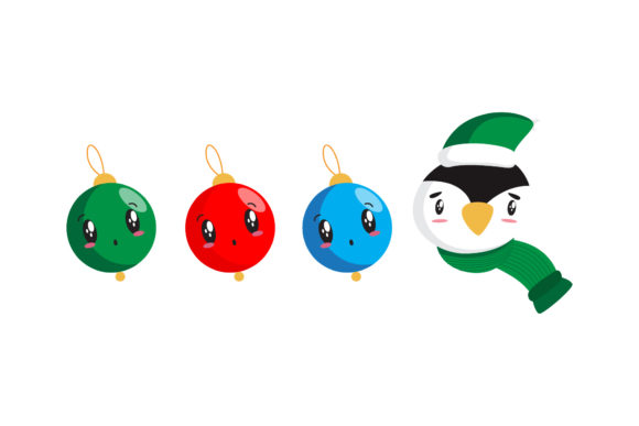 Penguin & Ornaments Graphics: Festive Illustrations Review