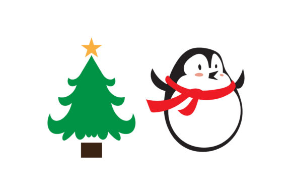 Penguin Tree Christmas Vector: Graphics & Illustrations Review